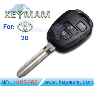 Toyota 3 button remote key shell(without logo)